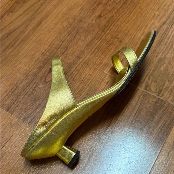 Prada Women's Shimmering Gold Sandals - Picture 5 of 10